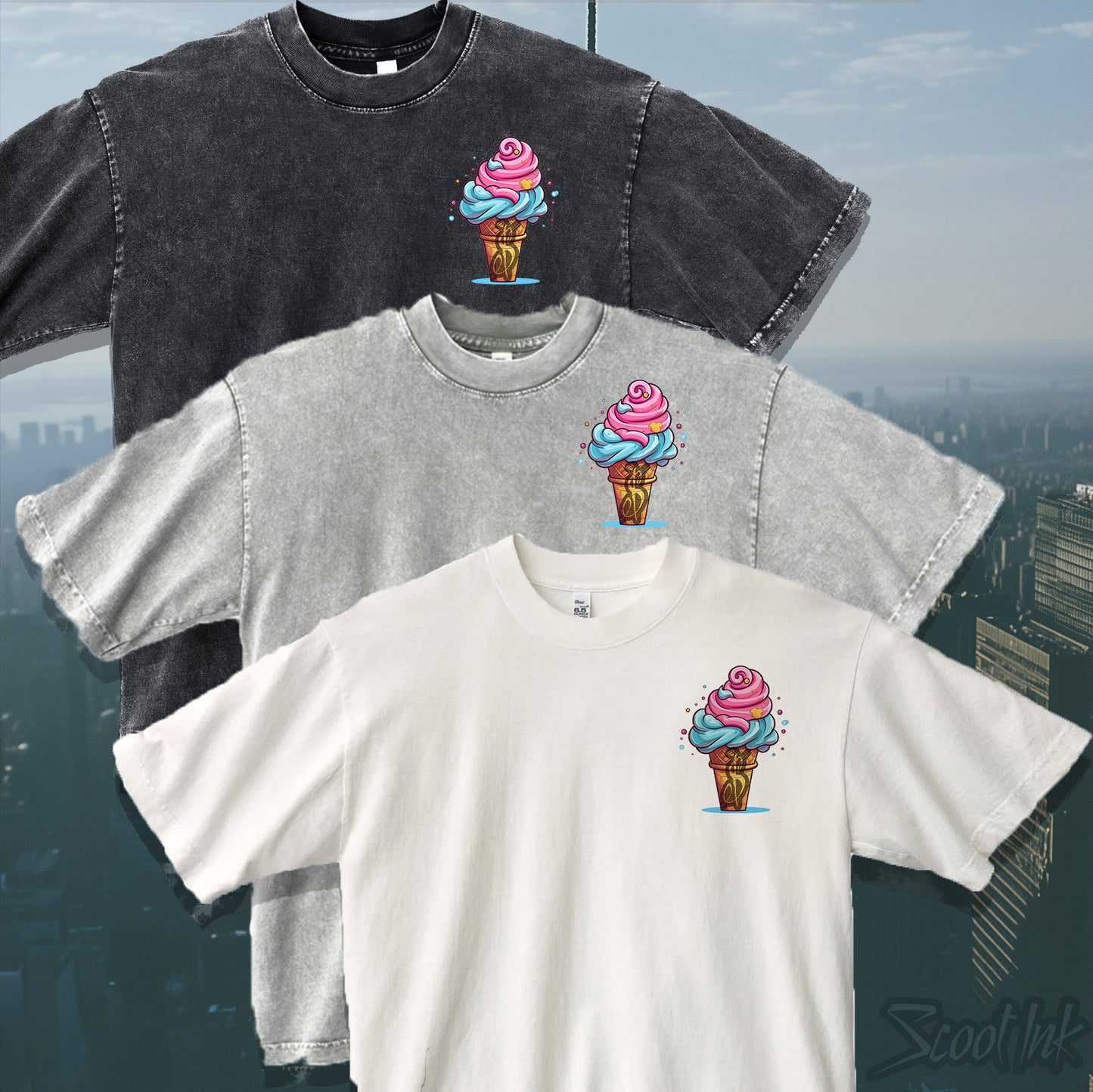 "Ice Cream" Oversized T-Shirt