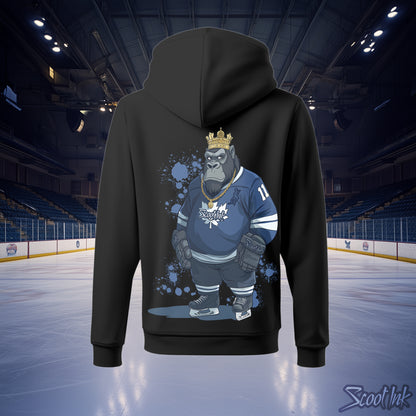 "BLEED BLUE" Black Oversized Hoodie
